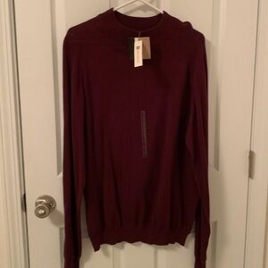 Men’s Size Large- Croft and Barriw Burgundy Mock Neck Sweater-New with tags